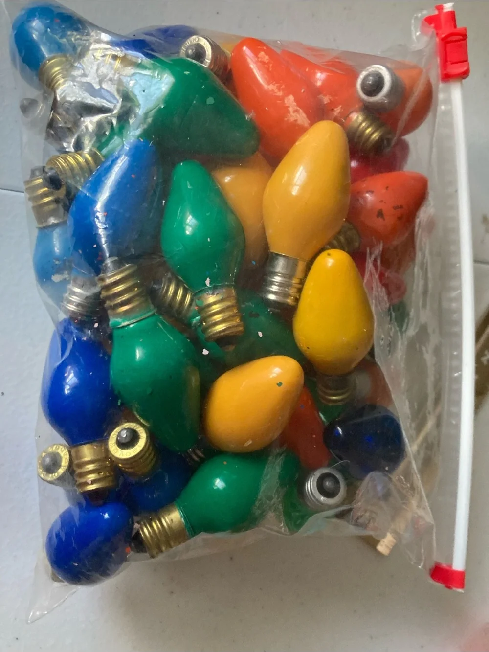 Vintage Multi-Color C9 Christmas Light Bulbs - Assorted Brights Untested